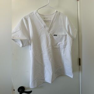FIGS White Scrub Top